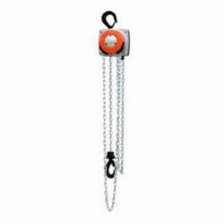 Hurricane 360 Hand Chain Hoist, 05 Ton Load, 10 Ft H Lifting, 111316 In Min Between Hooks, 1516